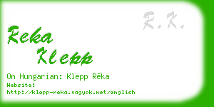 reka klepp business card